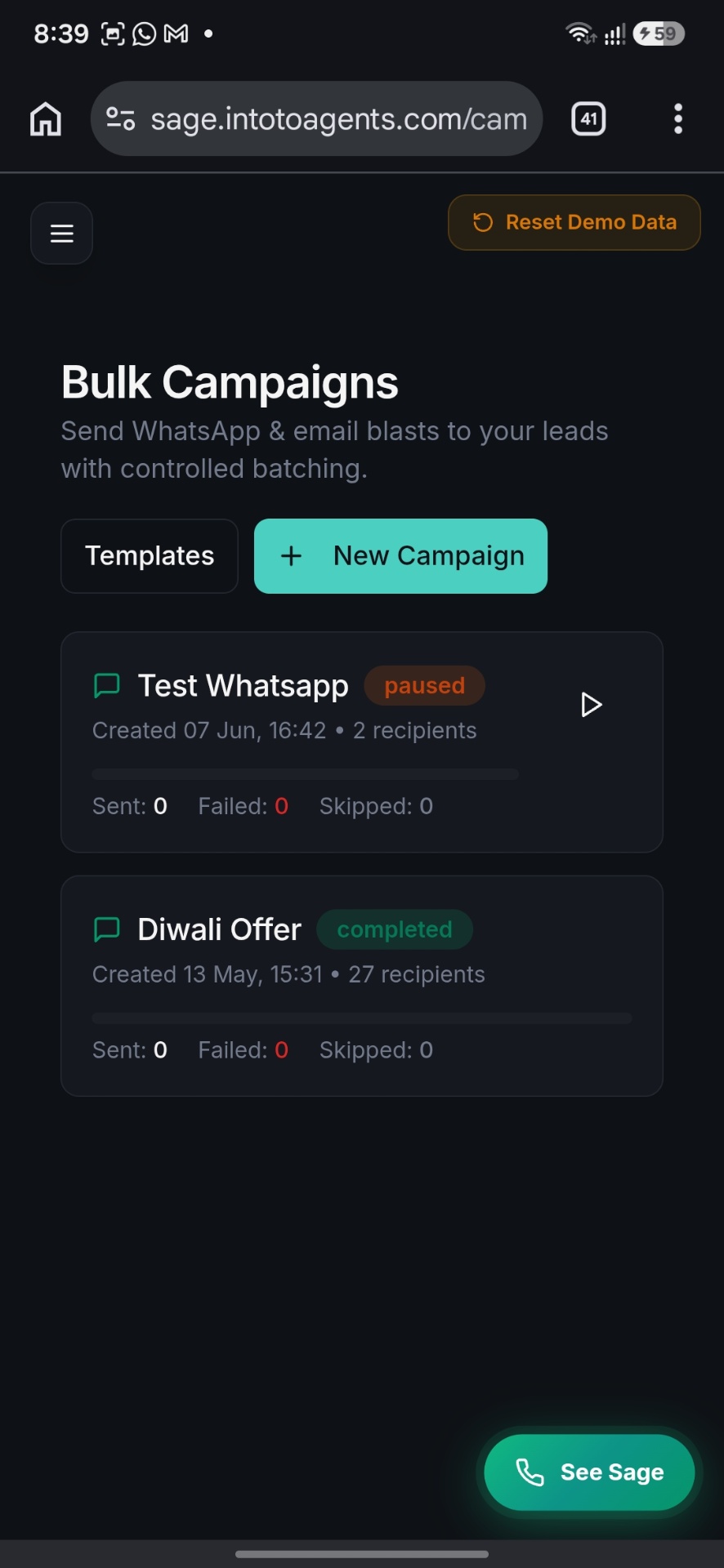 Bulk Campaigns